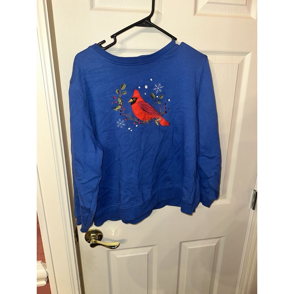 Rebecca Malone Women's Blue Cardinal Sweatshirt Size XL